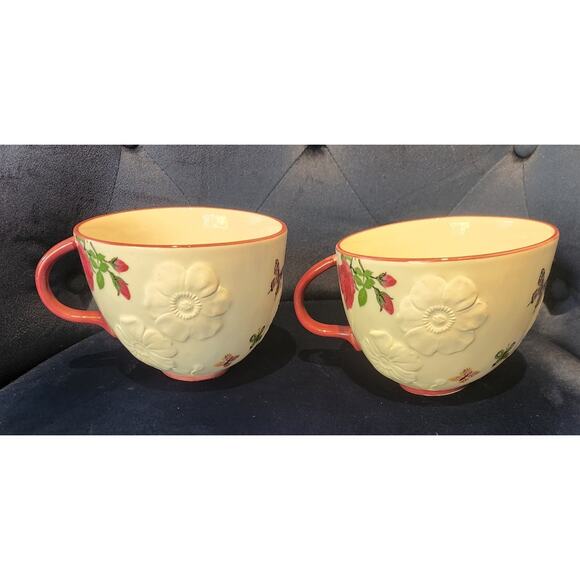 2 Anthropologie Nathalie Lete Titania Love mugs Holds 12 ounces - Picture 2 of 10